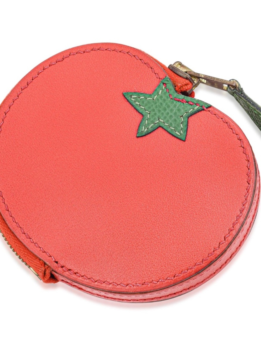 Authentic Hermes Pomodoro Portamonete, Coin Purse, Red color Leather